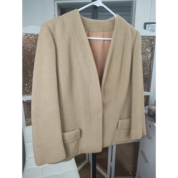 1960s Camel Hair Blazer Medium 100% Camel Country Tweeds - Picture 4 of 13